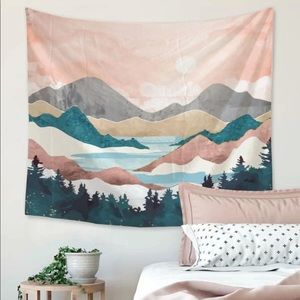 Pink Mountain Tapestry